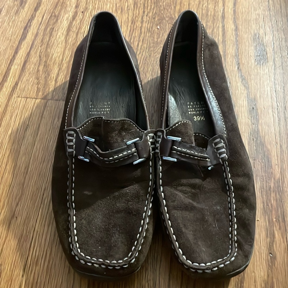 Geox Brown Suede Loafers, GUC